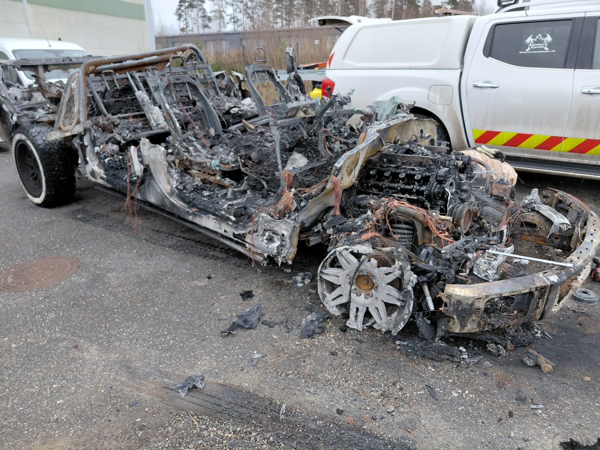 Undersökning av fordonsstatus innan brand
